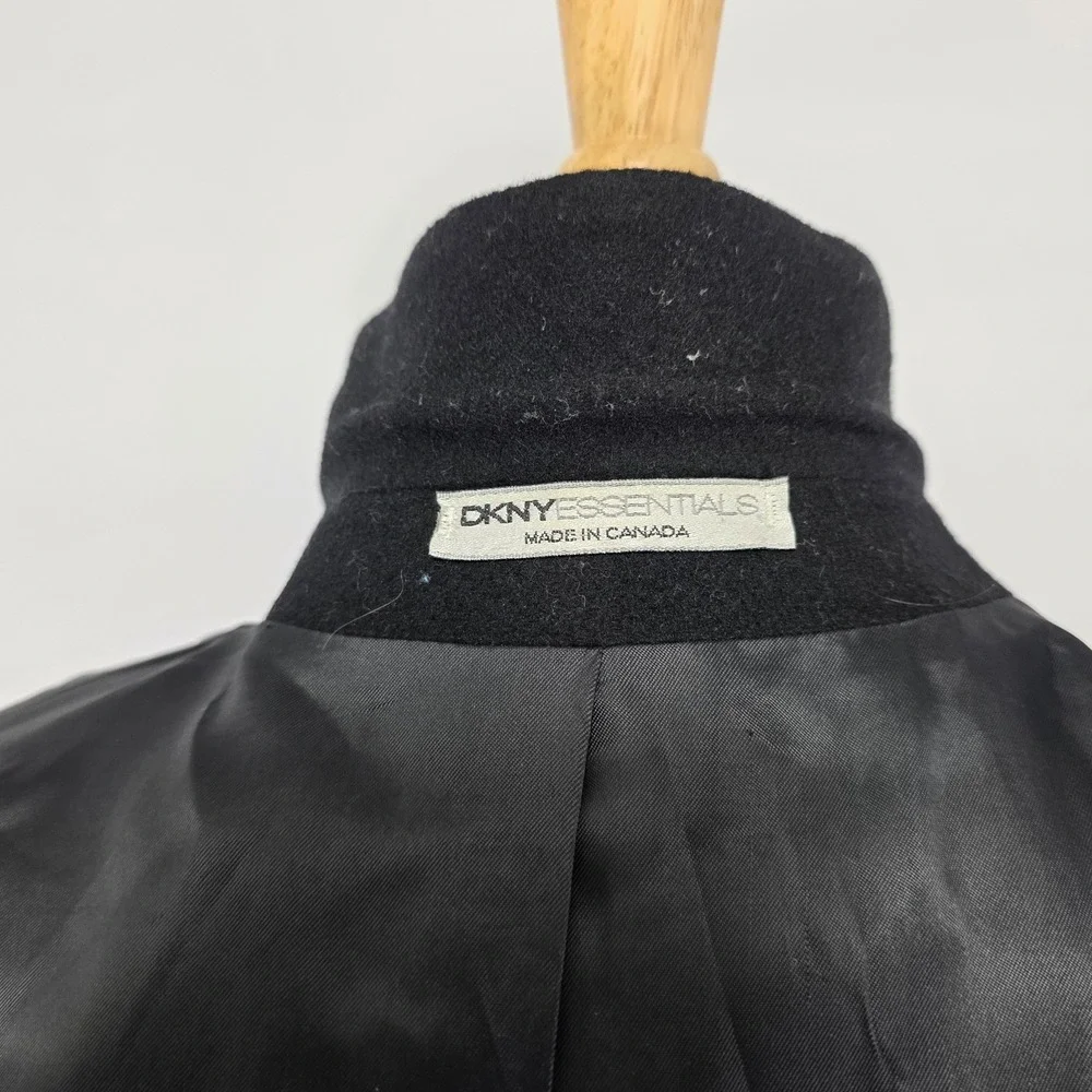 Jones New York Men's Sport Coat Blazer Three Button Black Wool Blend Flannel 43L